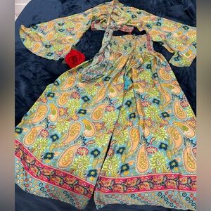 Colorful Paisley Maxi Dress